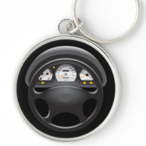 Car Dashboard & Steering Wheel Keychain