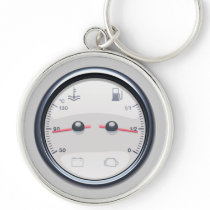 Car Fuel Temperature Metre KeyChain