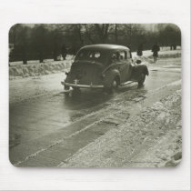 Car on road mousepads