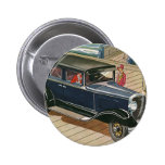 Car on the Dock Pinback Button