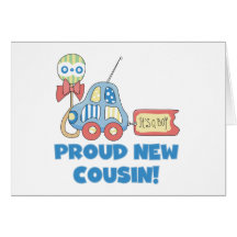 Car Proud New Cousin It's a Boy Card