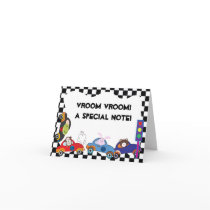 Car Racer Thank you note card