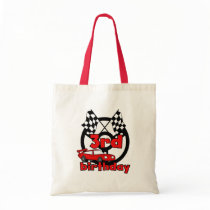 Car Racing 3rd Birthday Tshirts and Gifts Tote Bags