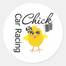 Car Racing CHICK Stickers