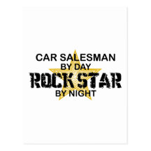 Car Salesman Rock Star Post Cards