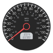 CAR SPEEDOMETER ROUND STICKERS