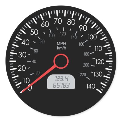 CAR SPEEDOMETER ROUND STICKERS by dgpaulart Car speedometer