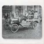 Car Strike Hitchhikers, early 1900s mousepads