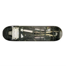Car undercarriage skate board deck