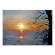 Car Window Sunset Greeting Cards