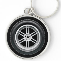 Car WInter Tires & Wheel Keychain