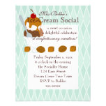 Caramel Covered Ice-Cream Custom Invitations
