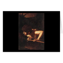 Caravaggio St John The Baptist At The Well Greeting Cards