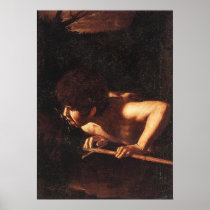 Caravaggio St John The Baptist At The Well Posters