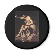 Caravaggio St John The Baptist Fridge Magnet