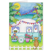Caravan Art Greeting Card