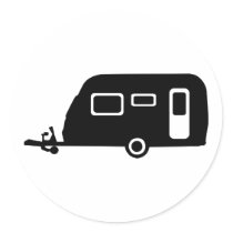 Caravan Round Stickers