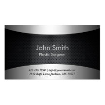 Carbon Black Plastic Surgeon Business Card