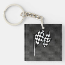 Carbon Fibre look Chequered Flag