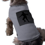 Carbon Fibre look Fencing Silhouette Doggie Tee