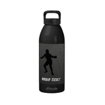 Carbon Fibre look Fencing Silhouette Water Bottle