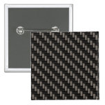 Carbon Fibre Material Pinback Button