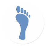 carbon foot print 2 stickers