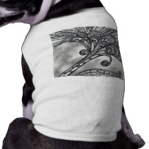 Carbon Space Flower 4 Doggy T-shirt Dog Shirt