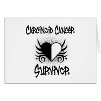 Carcinoid Cancer SURVIVOR Heart Tattoo Card