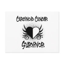 Carcinoid Cancer SURVIVOR Heart Tattoo Post Card