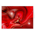 Card Abstract Art Living In Red