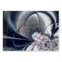 Card Abstract Art Silver And Pink Pearls