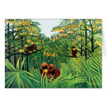 Card: "Apes in the Orange Grove" by Rousseau