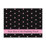 Card: Black w/Pink Dots postcards