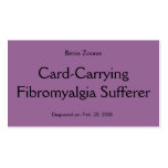 Card-Carrying Fibromyalgia Sufferer Card business cards
