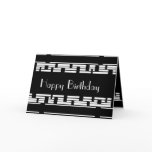 Card Deco Black White Birthday Male