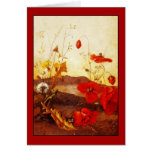 Card Famous Artists 'Poppies' oil on canvas