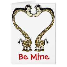 Card-Giraffe Love Couple Valentine