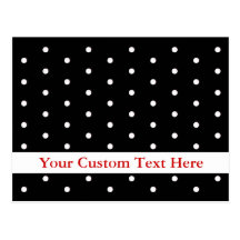 Card in Black and White Dots Post Cards