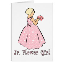 Card:  Jr. Flower Girl in Pink