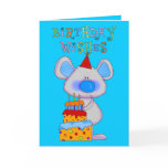 Card Kid's Boys Happy Birthday Wishes Mouse Cake