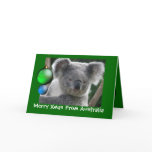 Card Merry Xmas From Australia Koala