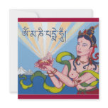 CARD Offering Goddess with mantra + envelope invitations