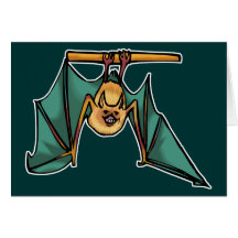 Card or invitation: Hanging Bat