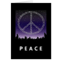 CARD- PEACE STARS