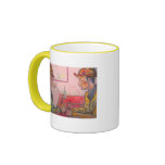 card player watercolour mugs