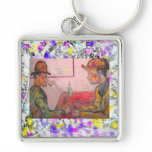 card players drip keychains