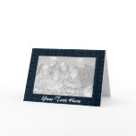 Card Template - Blue Starburst Border