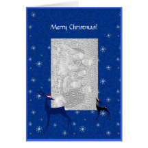 Card Template - Christmas Reindeers
