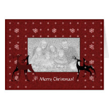 Card Template - Christmas Reindeers